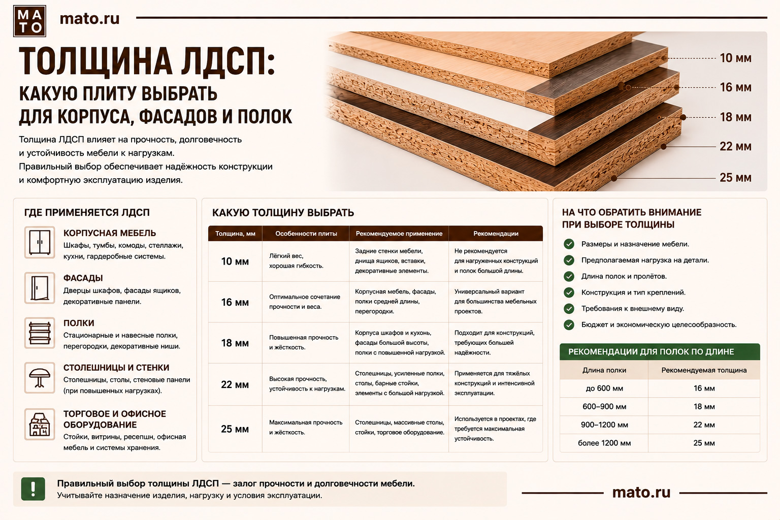 Толщина ЛДСП: какую плиту выбрать для корпуса, фасадов и полок